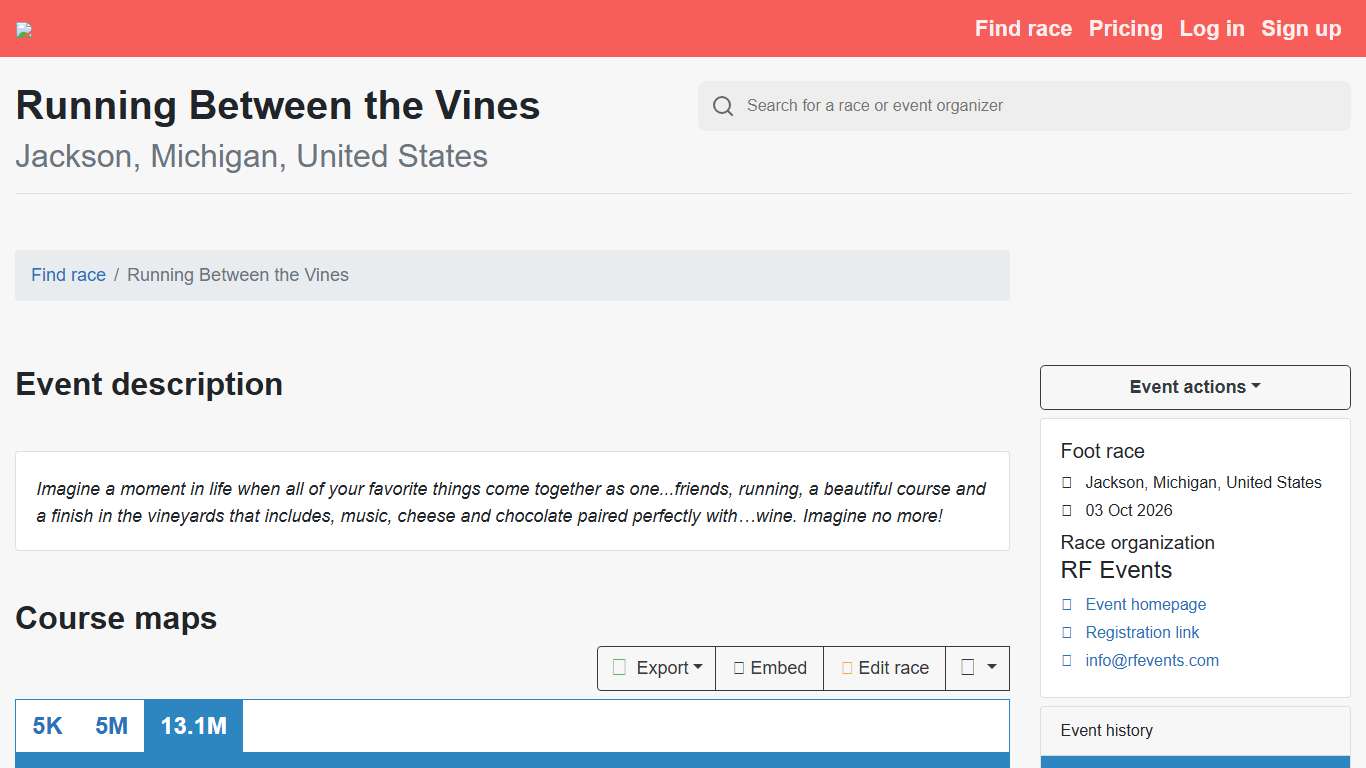Running Between the Vines - 13.1M