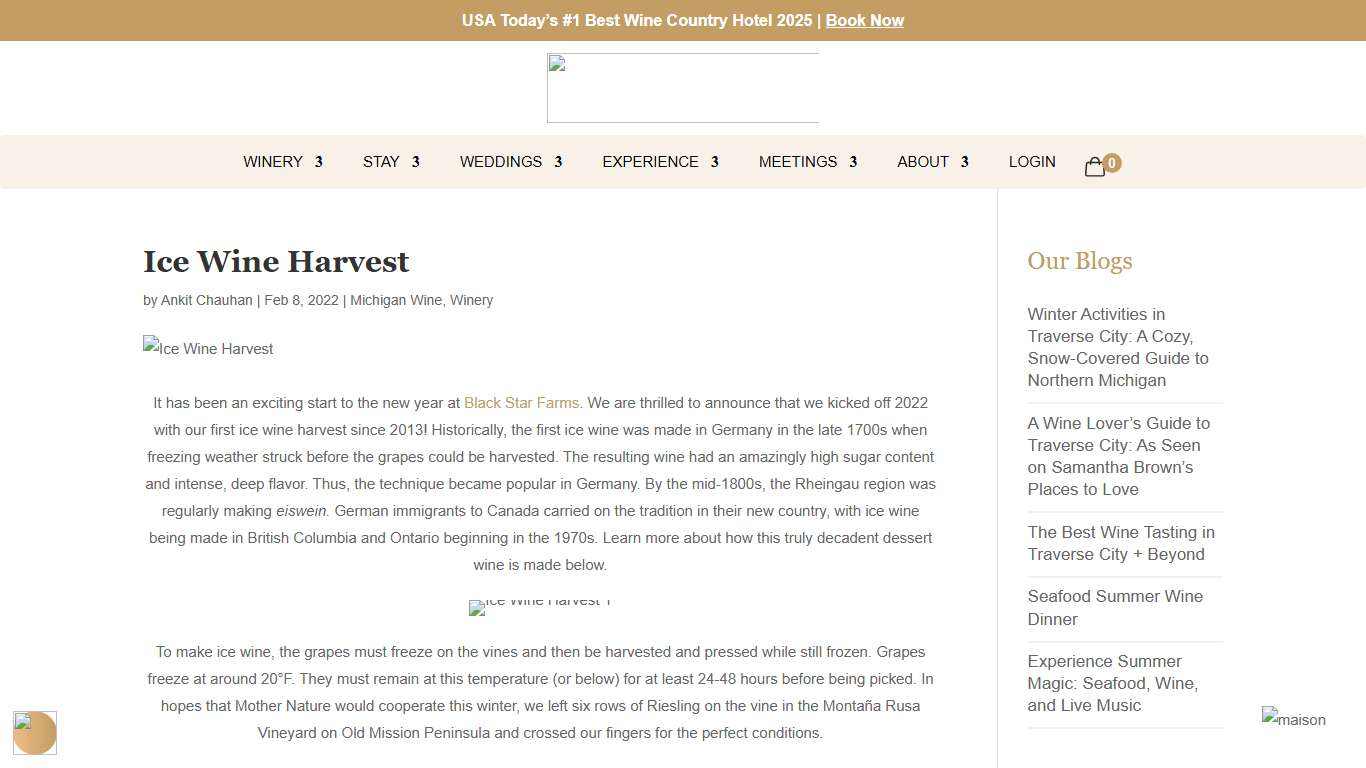 The Best Ice Wine From Traverse City, Michigan 2026